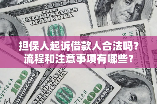 北京担保人起诉借款人合法吗？流程和注意事项有哪些？