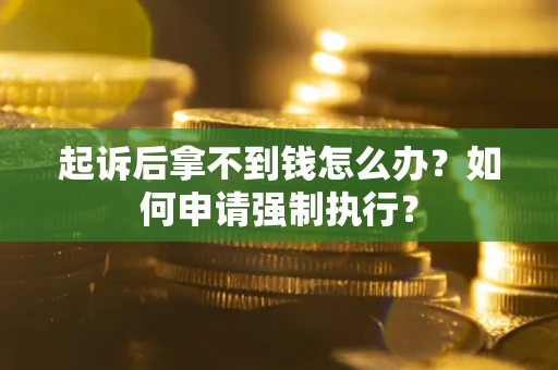 北京起诉后拿不到钱怎么办？如何申请强制执行？