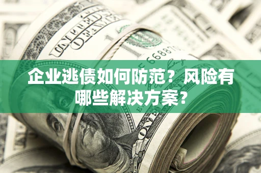 北京企业逃债如何防范？风险有哪些解决方案？