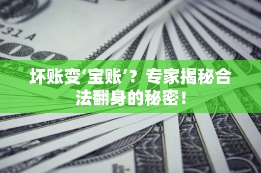北京坏账变‘宝账’？专家揭秘合法翻身的秘密！